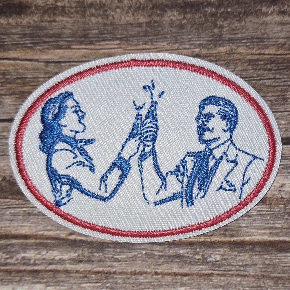 Vintage Cheers Retro 50s Family Drinky Party 1950s Rockabilly Iron on Patch